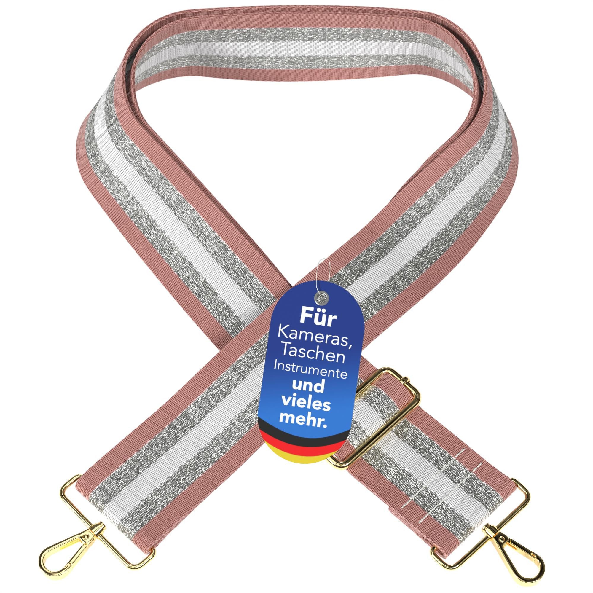 EAZY CASE Плечевые ремни Schultergurte für Taschen gemustert Breiter Riemen zum Umhängen für Umhängetasche Bunt Wechselgürtel Rosé