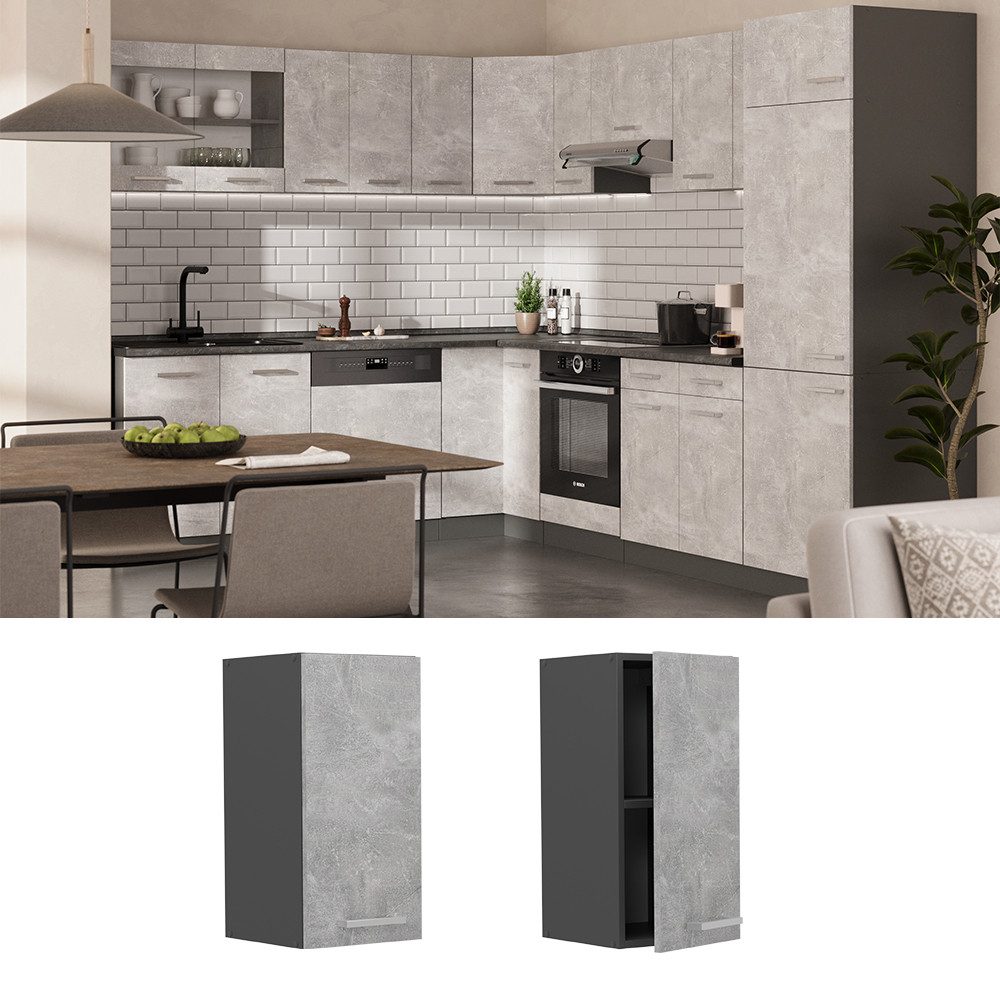 Vicco Hängeschrank R-Line, Beton/Anthrazit, 30 cm günstig online kaufen
