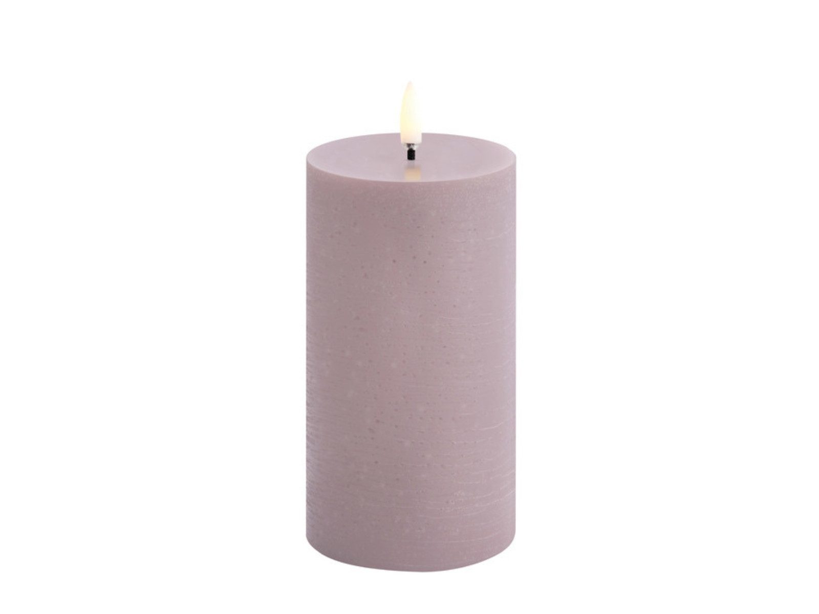 UYUNI Lighting LED-Kerze Pillar LED-Kerze Rustic light lavender 20,3cm