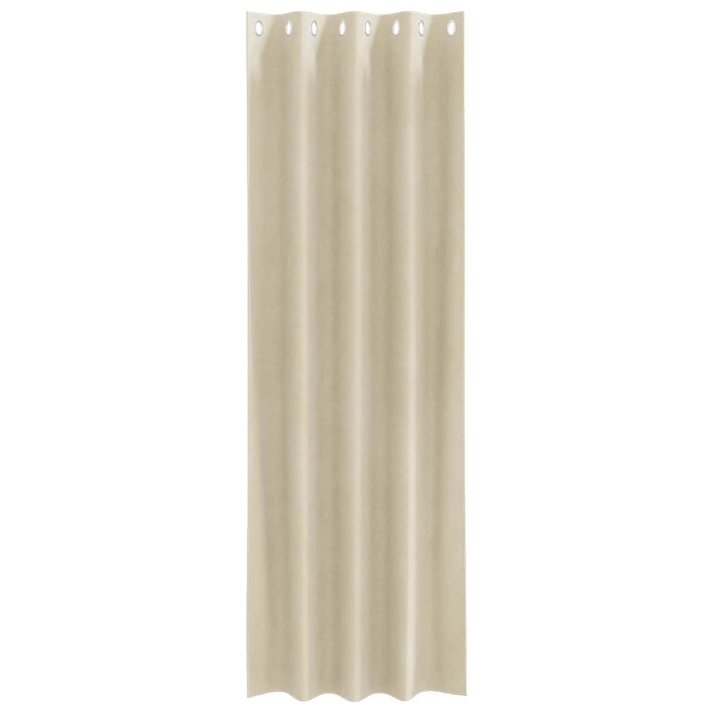 vidaXL Vorhang Vorhänge 2 stk. Creme 140 x 260 cm Samt (2 St), Samt – Bild 4 von 5