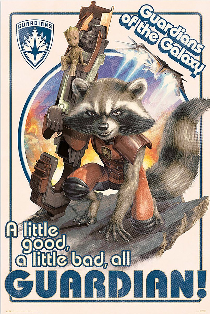 Grupo 91,5 Erik the cm Guardians Groot Poster Poster of & x Rocket Baby 61 Galaxy