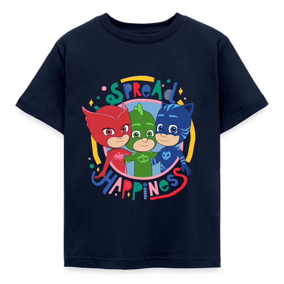 T-Shirt PJ Masks Gruppenbild Eulette Gekko Catboy Kinder T-Shirt