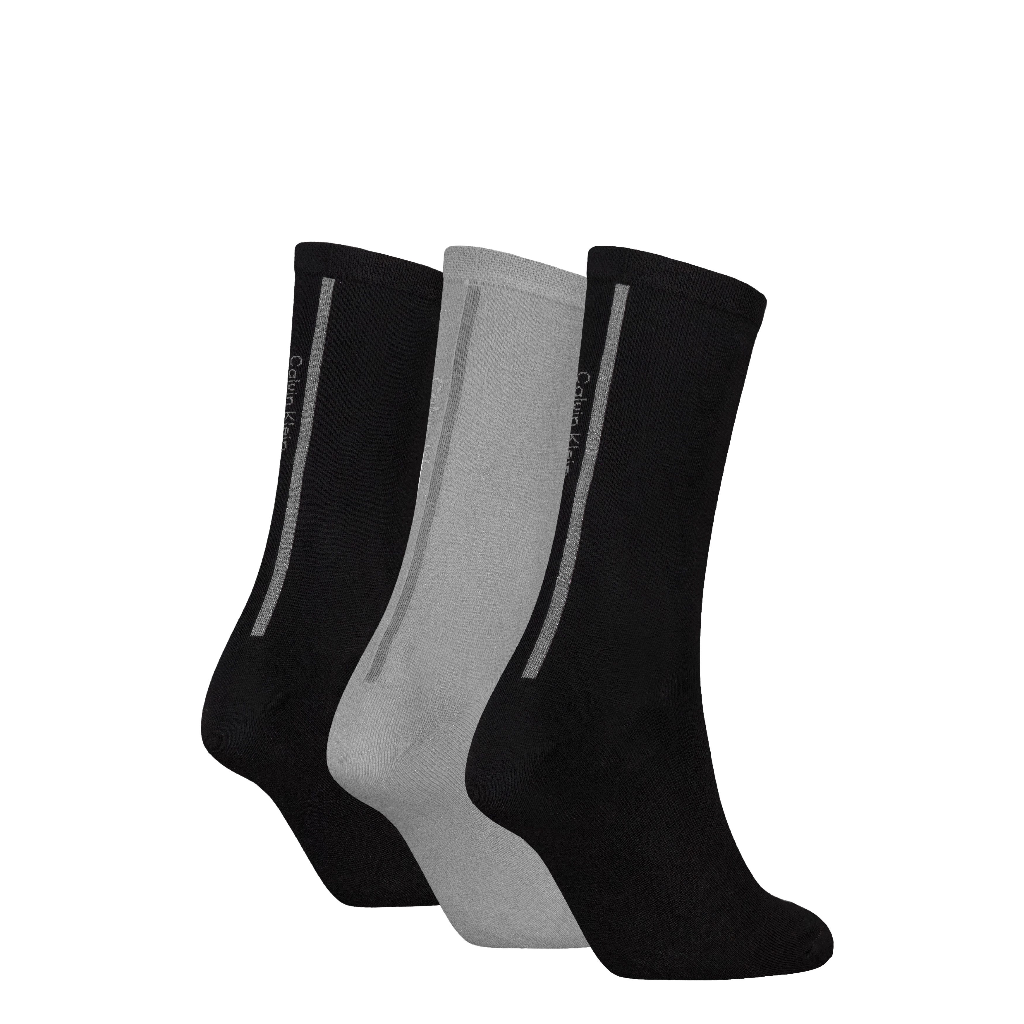 Calvin Klein Socken CK WOMEN SOCK 3P GIFTBOX LUREX STRIPE (3er Pack)