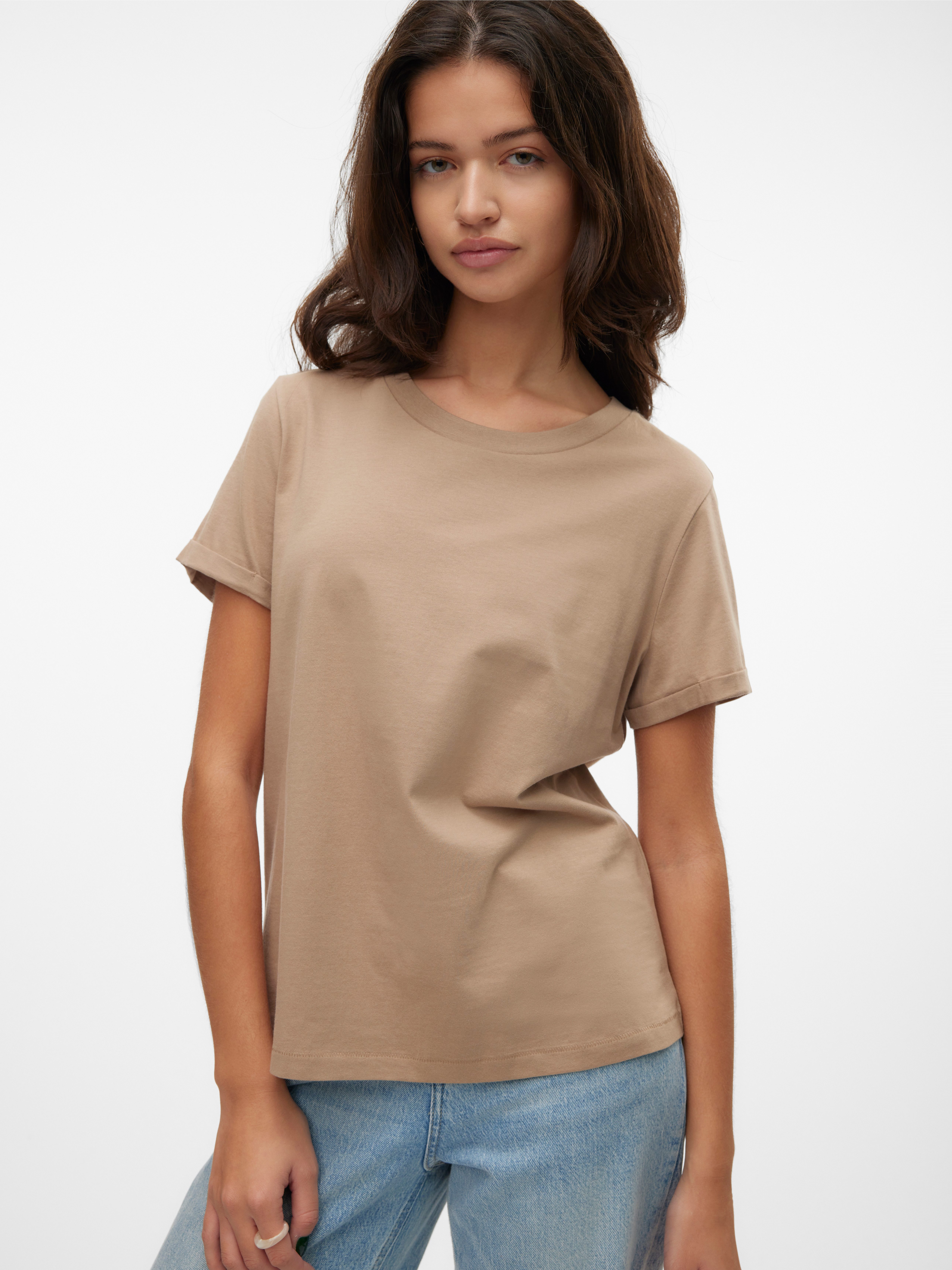 Vero Moda Kurzarmshirt VMPAULA S/S T-SHIRT NOOS Baumwolle, regular fit günstig online kaufen