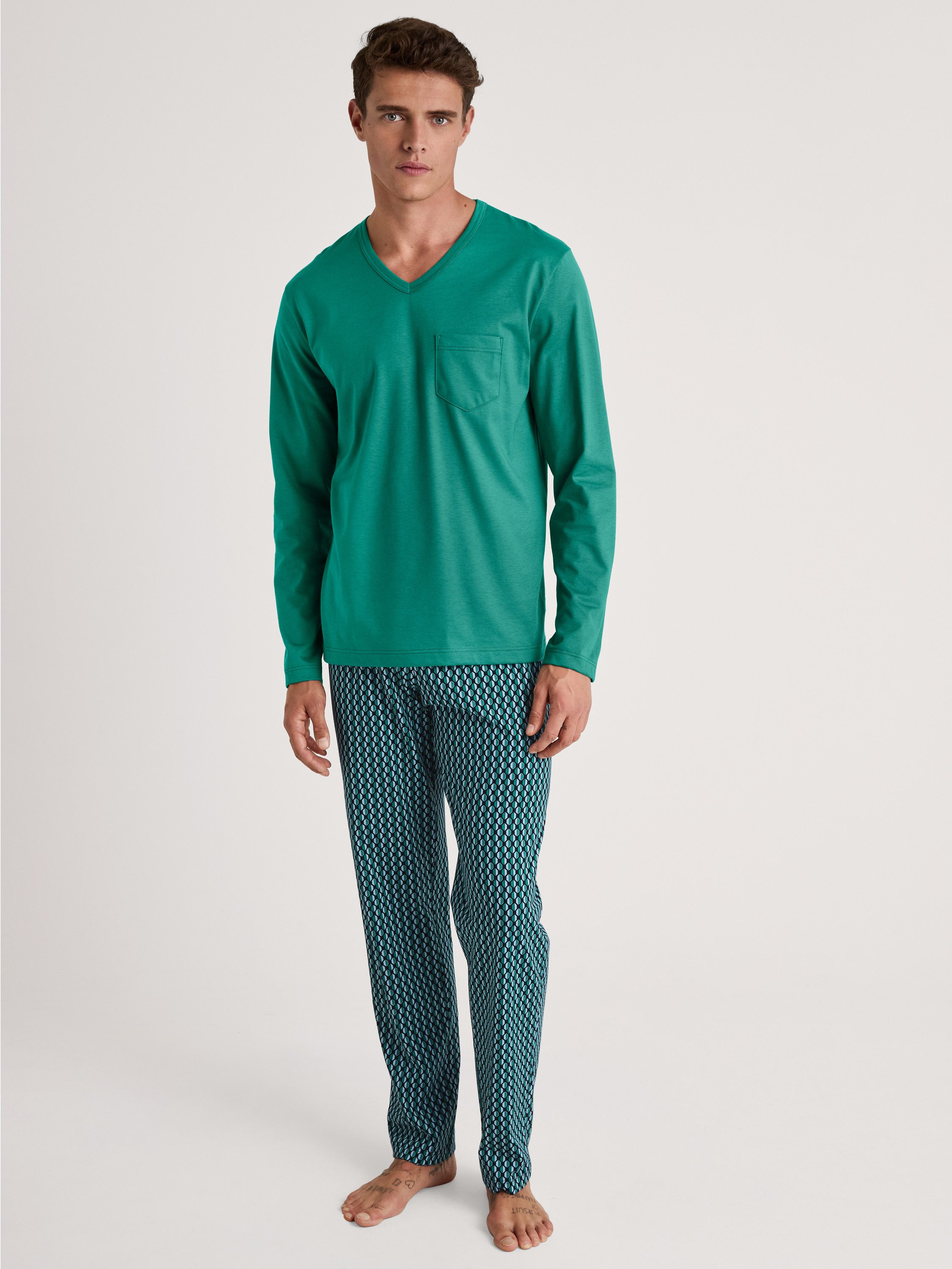 CALIDA Pyjama Relax Imprint Herren (2 günstig online kaufen