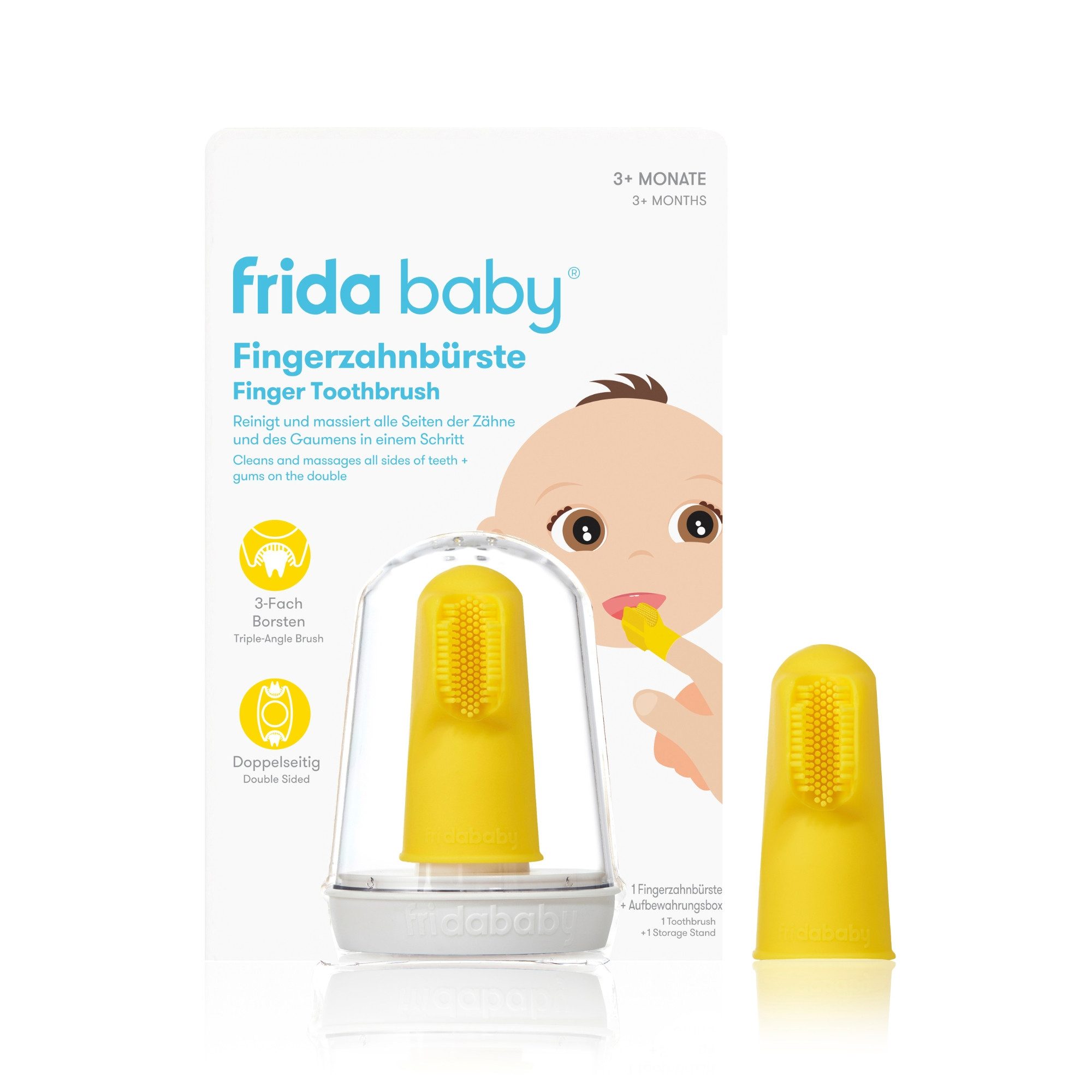 Lernzahnbürste Fingerzahnbürste für Kinder im Alter zwischen 3 Monaten und 2 Jahren