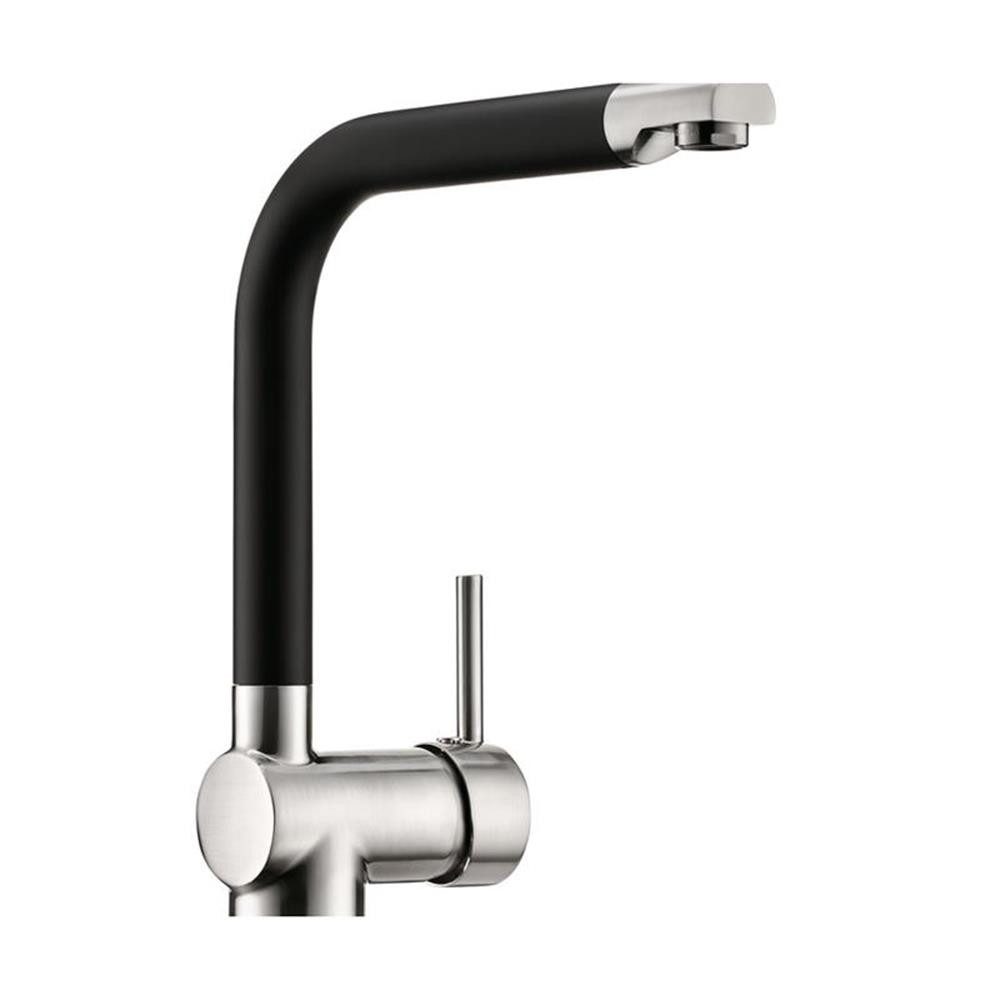 Naber Granitspüle n-Set Corto 780 Cin-Nagranit nero mit Drive 1S Edelstahlfarbig/schwarz