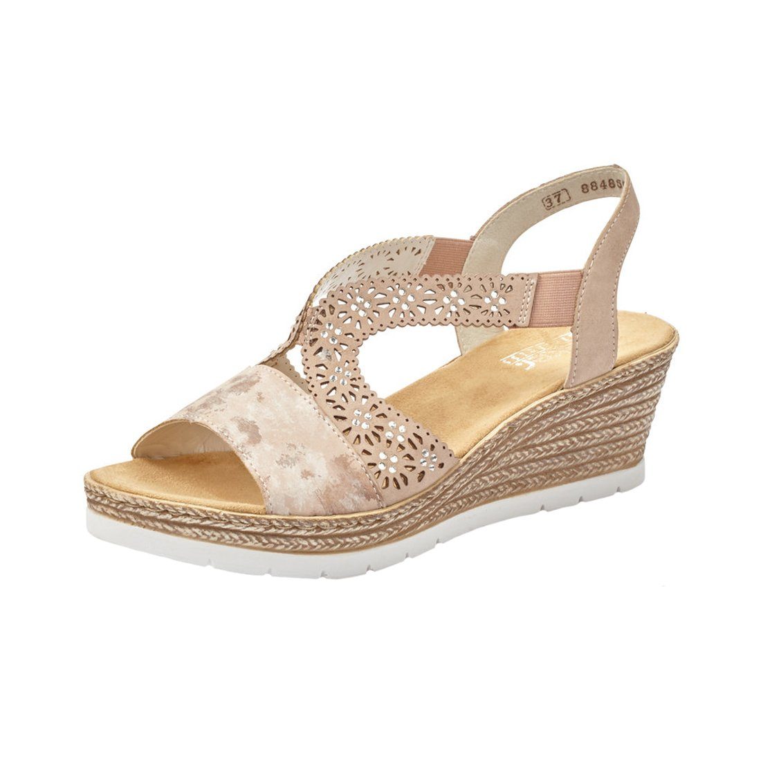 Rieker Rieker Damen Keilsandalette 61916-31 altrosa Sandale