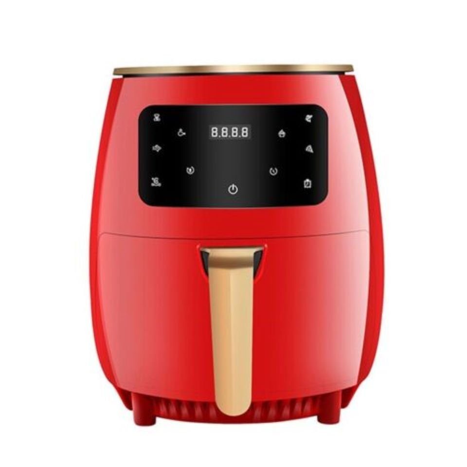 Cheffinger Heißluftfritteuse, 4,5 L 1400W Airfryer Heißluftofen Pommes Rot