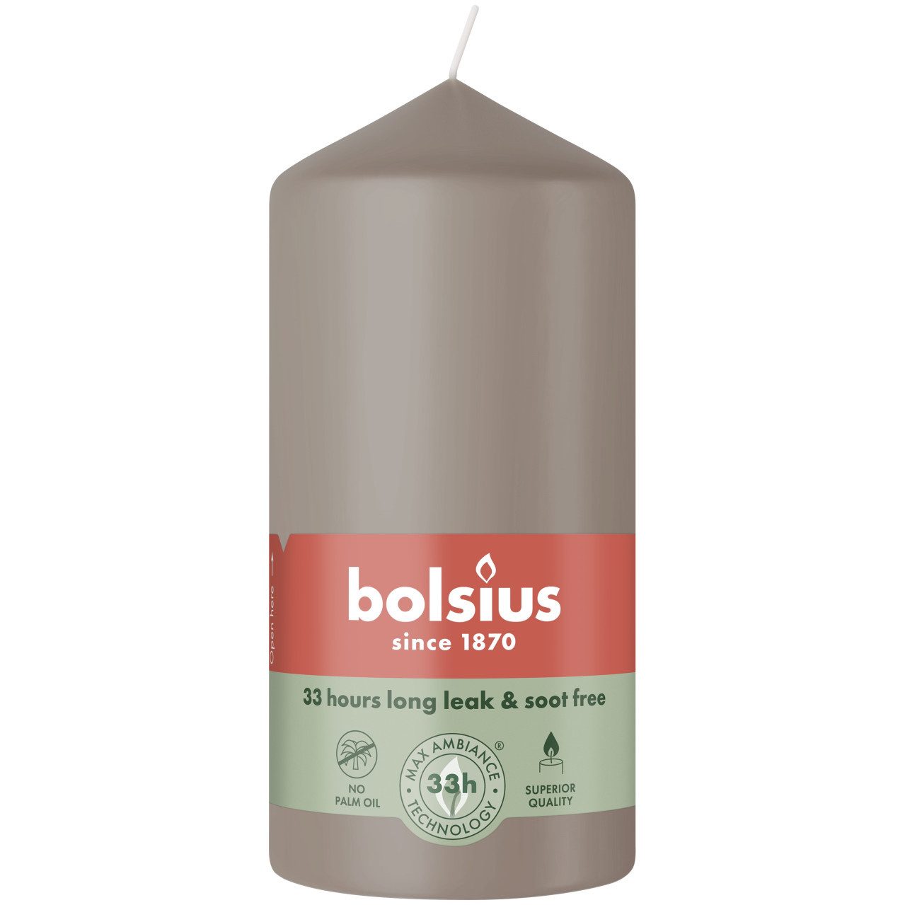 Bolsius Kugelkerze Bolsius Stumpenkerze helles taupe günstig online kaufen