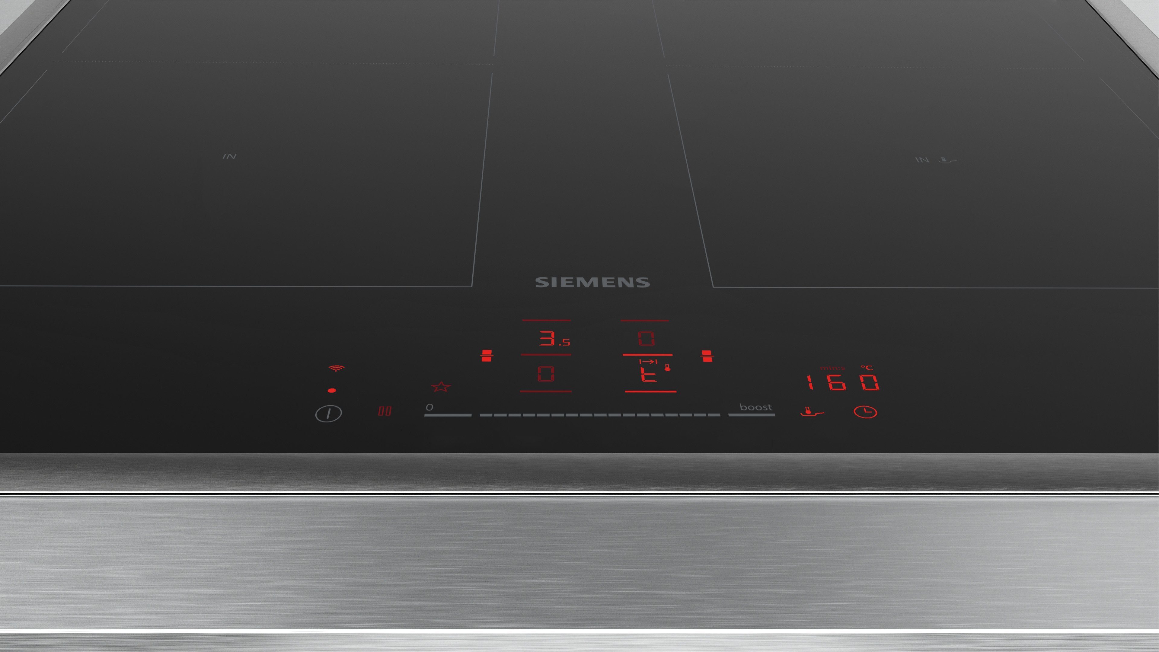 SIEMENS Induktions-Kochfeld iQ500 ED645HQC1E, Verbinde zwei Induktionszonen zu einer großen Kochfläche