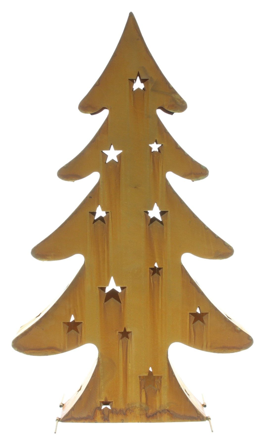 Dekoleidenschaft LED-Dekofigur "Tanne" aus Metall mit Echtrost und LED Bele günstig online kaufen