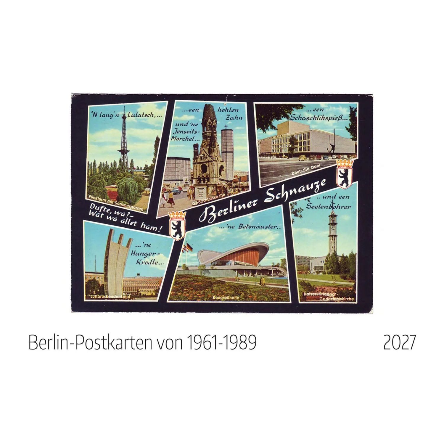 WAGNER Wandkalender Berlin Postkarten 1961-1989 Kalender 2027