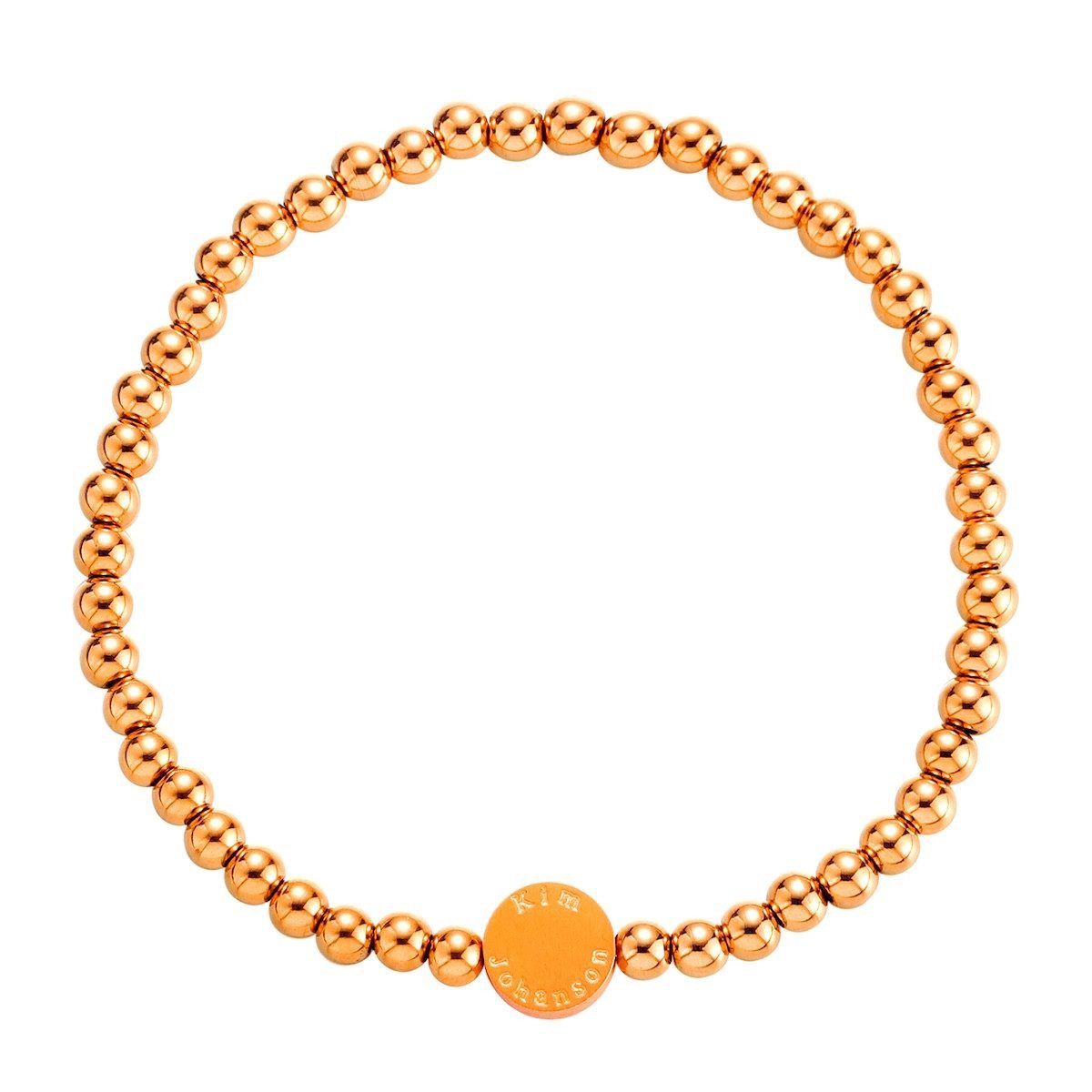 Kim Johanson Armband Essence aus Edelstahl (1-tlg), Zugarmband mit 4 mm Perlen, Geschenk, Unisex