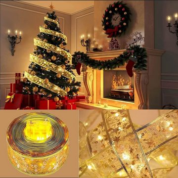 LA CUTE Weihnachtsbaumschleife 3x 4M LED-Band für schöne Weihnachtsbeleuchtung (3-tlg), Erzeugt warme und gemütliche Atmosphäre mit verschiedenen Farben