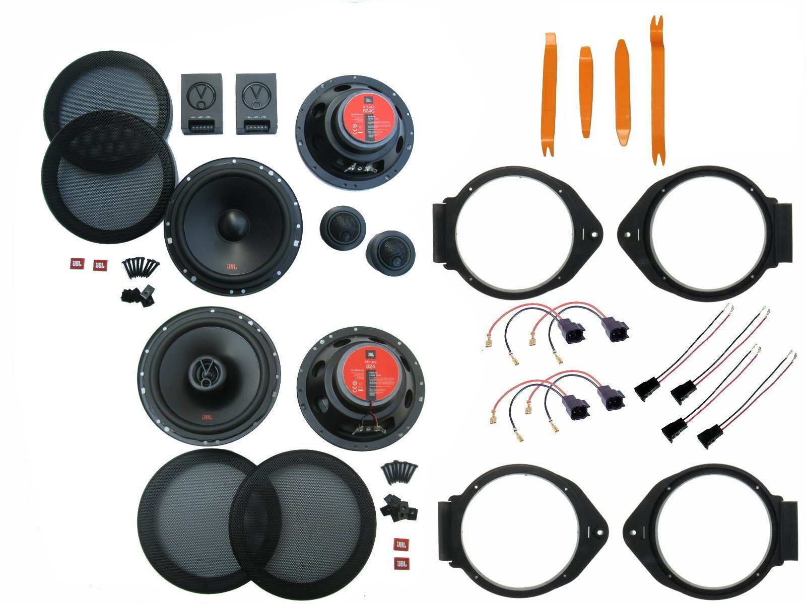 JBL Lautsprecher Set Tür vorn hinten für Opel GTC Bj 09-15 Bügel 510W Auto-Lautsprecher