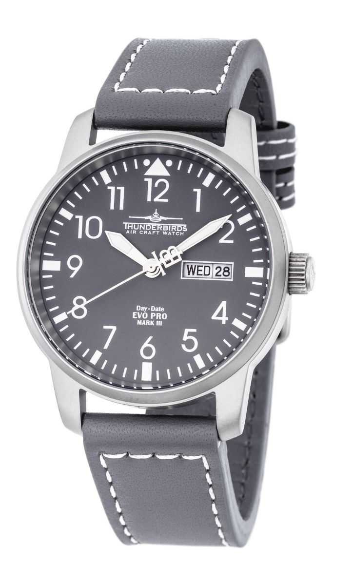 Thunderbirds Quarzuhr EvoPro Fliegeruhr TB1068-07 - Lederband - 40 mm