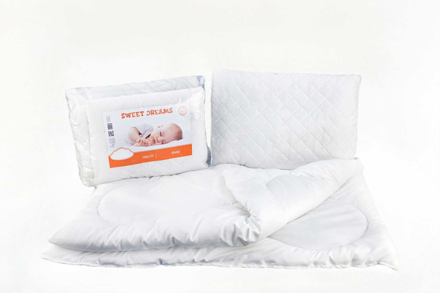 texpot Kinderbettdecke + Kopfkissen Babybett Bettset Steppung weiß günstig online kaufen