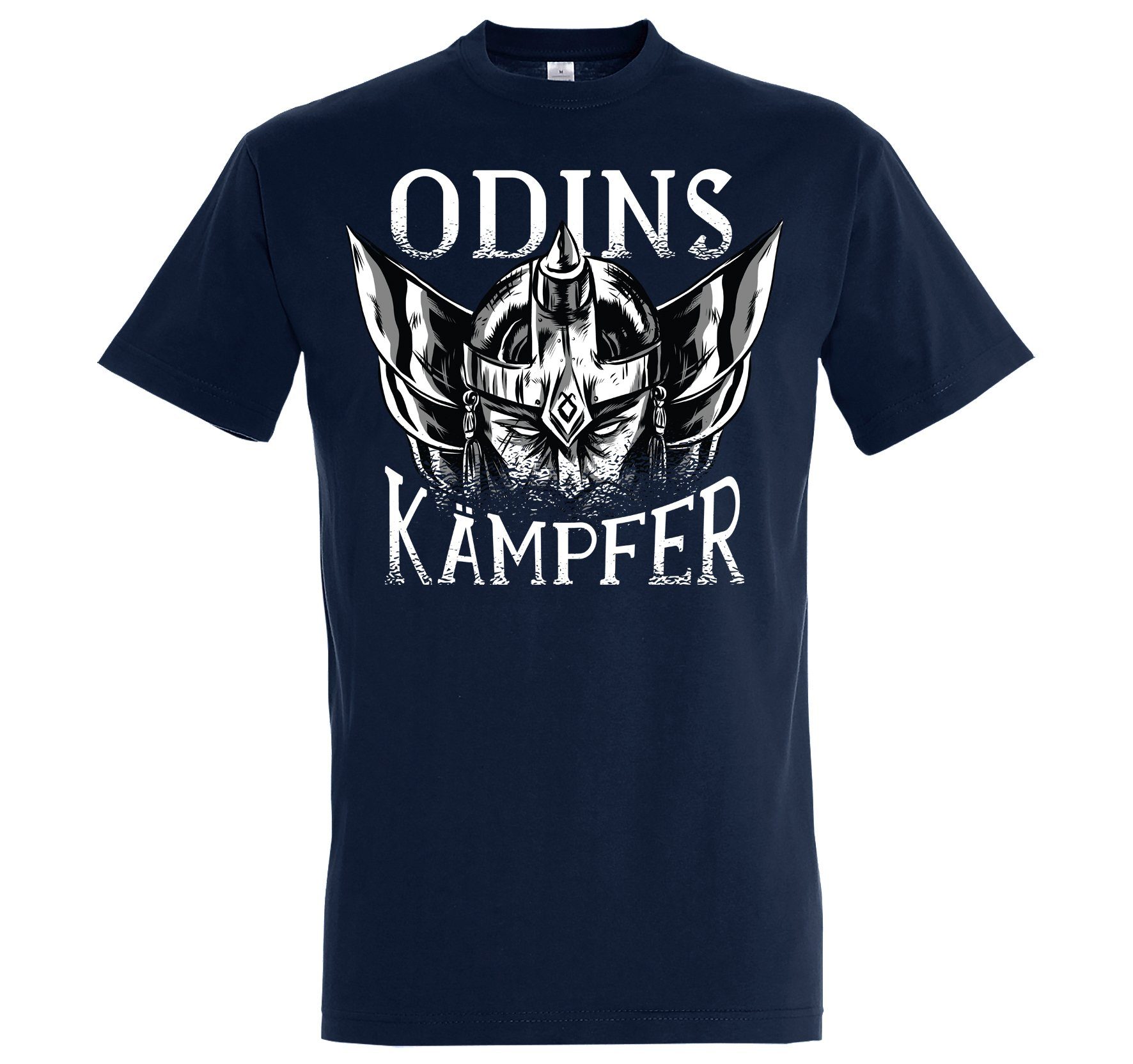 Youth Designz Kämpfer T-Shirt Trendigem Navy Herren Odins mit Frontdruck T-Shirt