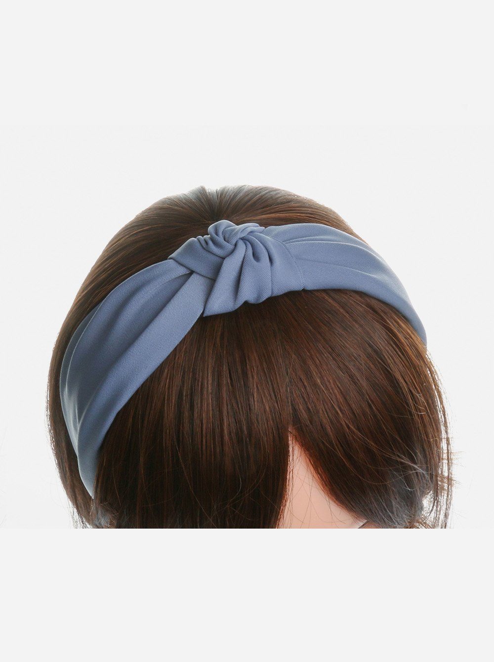axy Haarreif Haarband Knoten, Haareifen Vintage Damen Blau Haarreif mit