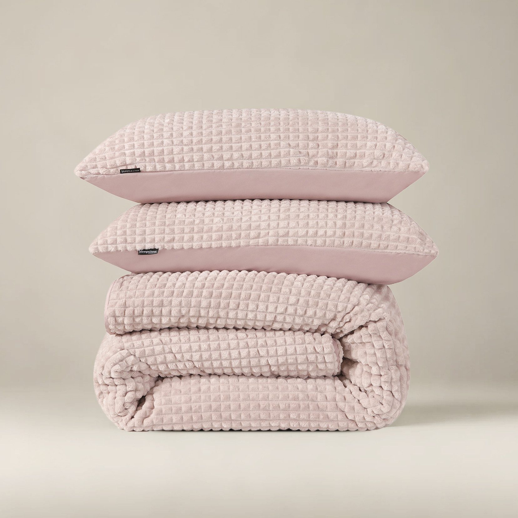 Sitheim® Wendebettwäsche Bettwäsche-Set Bettbezug & Kissenbezüge aus Check Teddy, Mikrofaser, 3 teilig – Bild 5 von 5