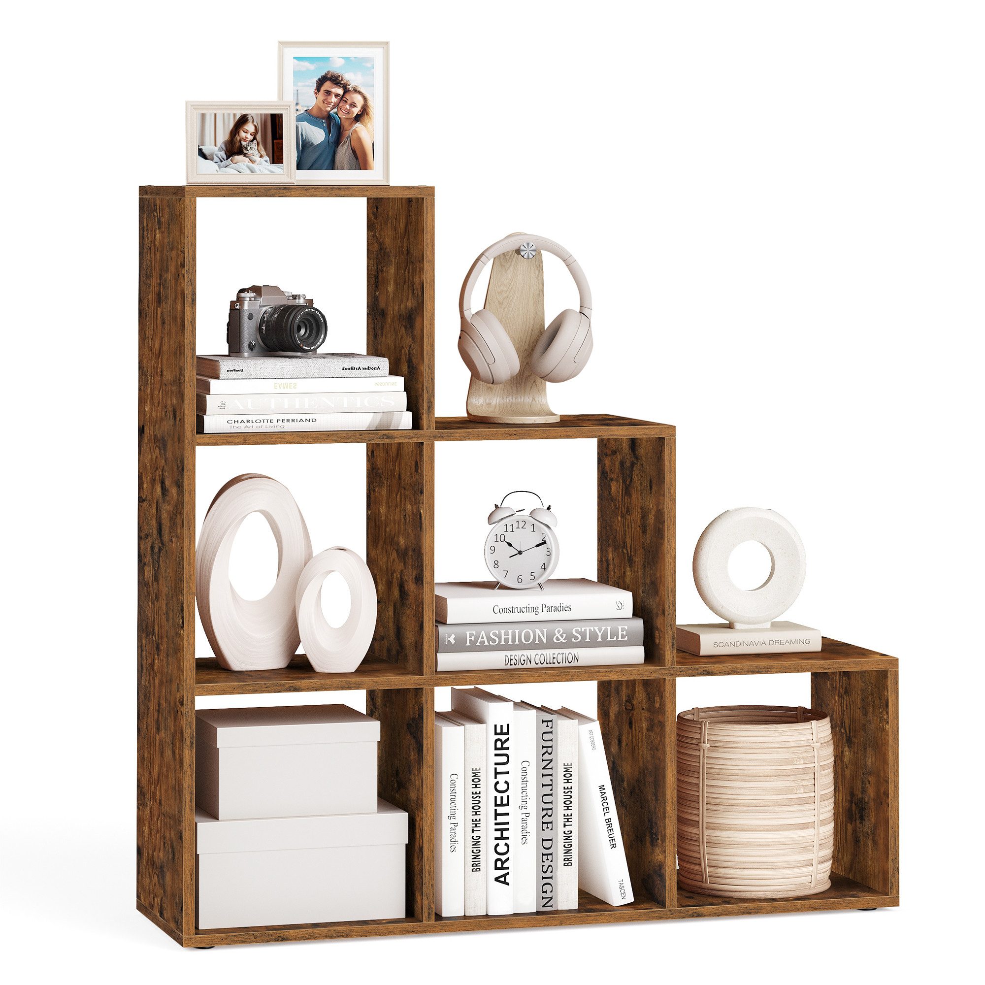 VASAGLE Bücherregal Raumteiler, Würfelregal, freistehend günstig online kaufen