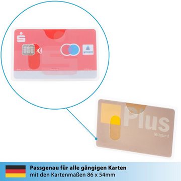 valonic Etui valonic EC Scheckkarte Schutzhülle - 6 Stück mit Längseinschub