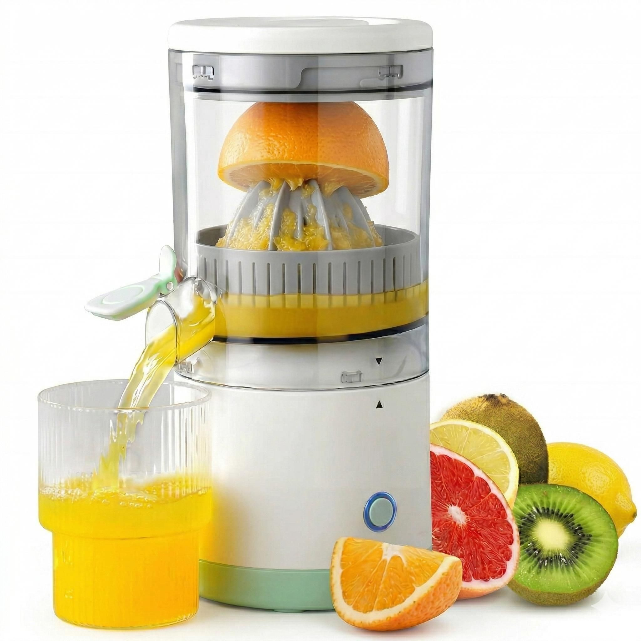 FELIXLEO Zentrifugenentsafter Elektrischer Entsafter USB Zitruspresse 400 ml Obst Gemüse