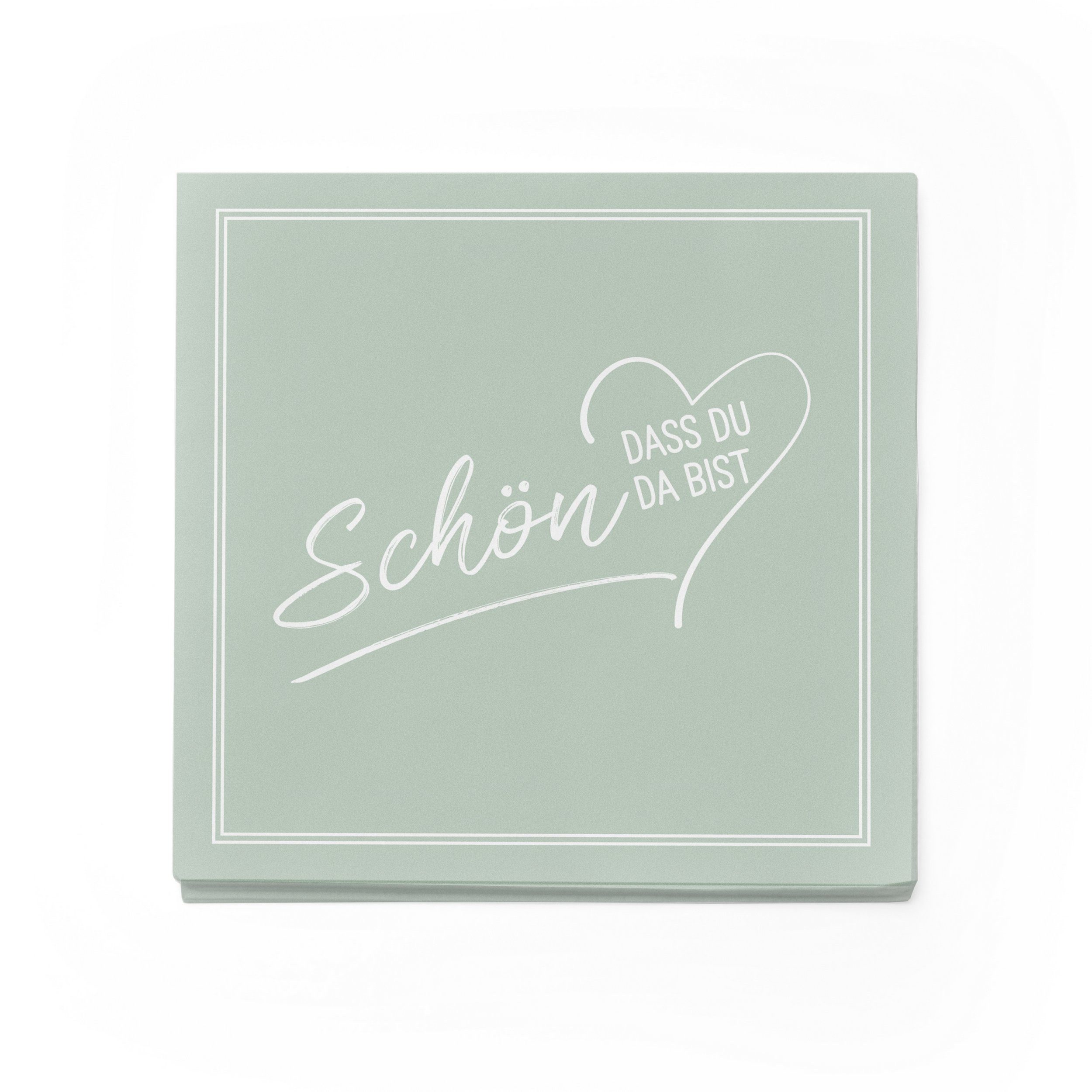 itenga Papierserviette ITENGA 40x Servietten Schön dass du da bist V2 eukalyptus grün – Bild 2 von 5