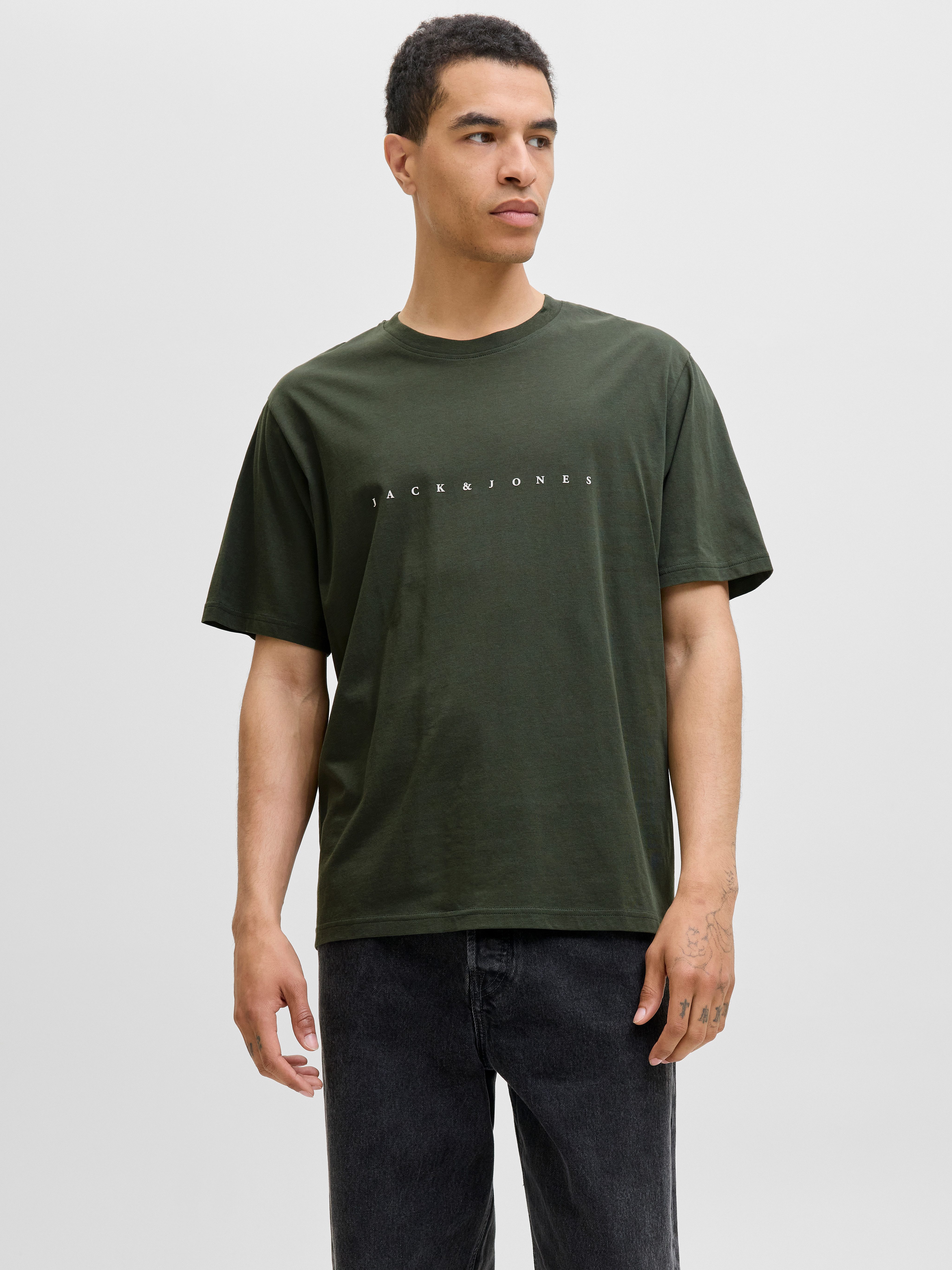 Jack & Jones Rundhalsshirt JJESTAR mit Pigmentprint und Baumwollgefühl mit günstig online kaufen