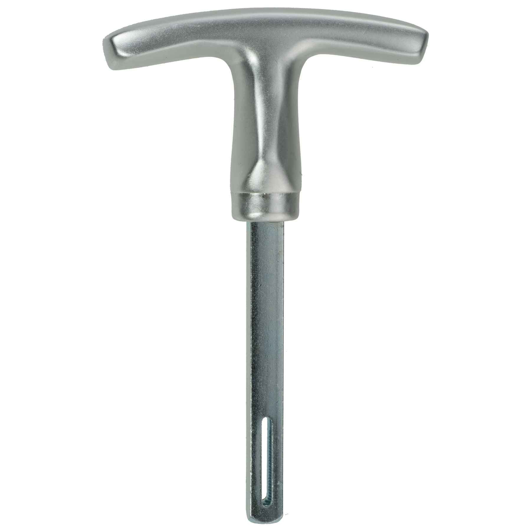 INTRA-TEC Torschließer Ergonomischer Garagentorgriff – 9 x 80 mm – Aluminium F1, (1-tlg), oval geformt – mit M6-Gewinde & Splintaufnahme