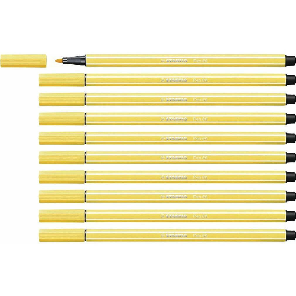 Marker Filzstifte Pen 68 Gelb 10 Stück