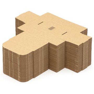 KK Verpackungen Versandkarton, 100 Faltschachteln 160 x 105 x 65 mm Postversand Warenversand Wellpappkarton Braun