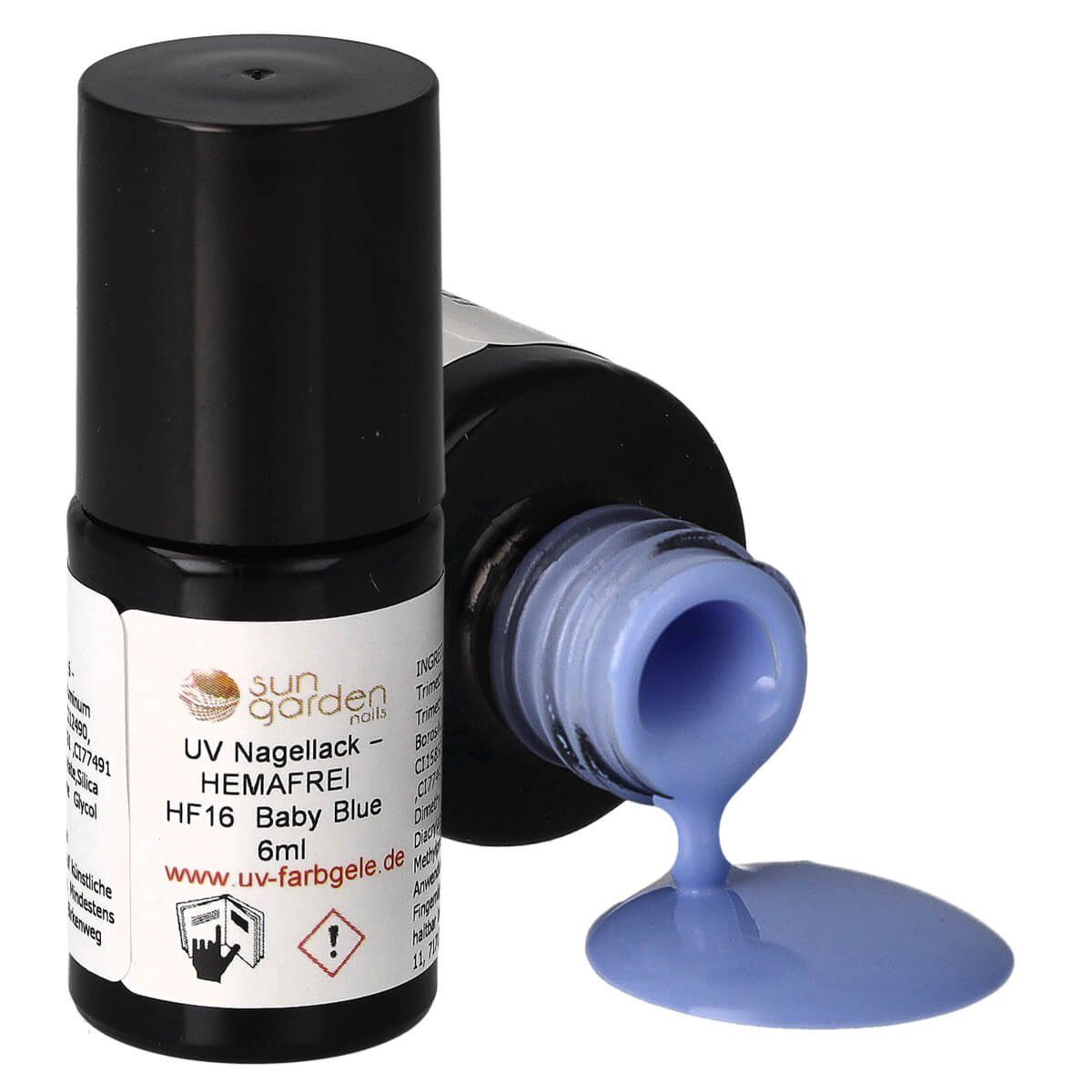 Sun Garden Nails Nagellack HF16 Baby Blue - UV Nagellack 6ml – HEMAFREI | Nagellacke
