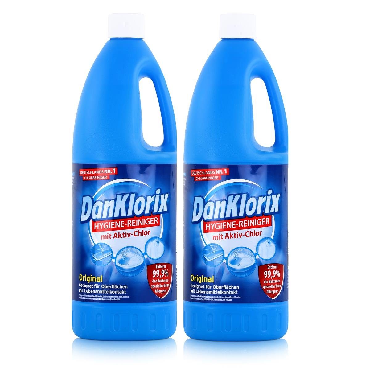 (2er DanKlorix Allzweckreiniger DanKlorix Pack) Hygiene-Reiniger Mit - Aktiv-Chlor 1,5L