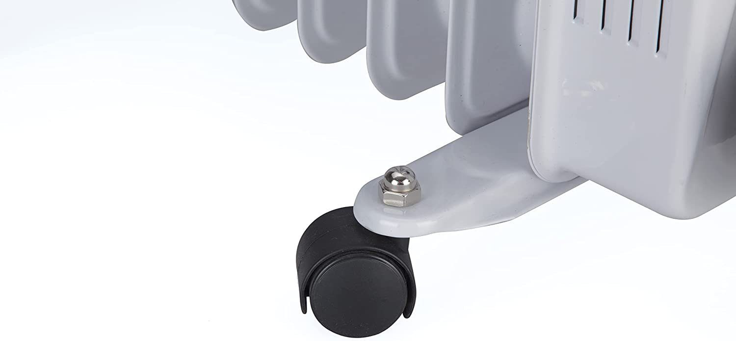 Jata Heizkörper Sparsamer Ölradiator JATA R111 – 2500 W Elektroheizung mit Thermostat, mobile Elektroheizung mit 3 Heizstufen, Thermostat einstellbar