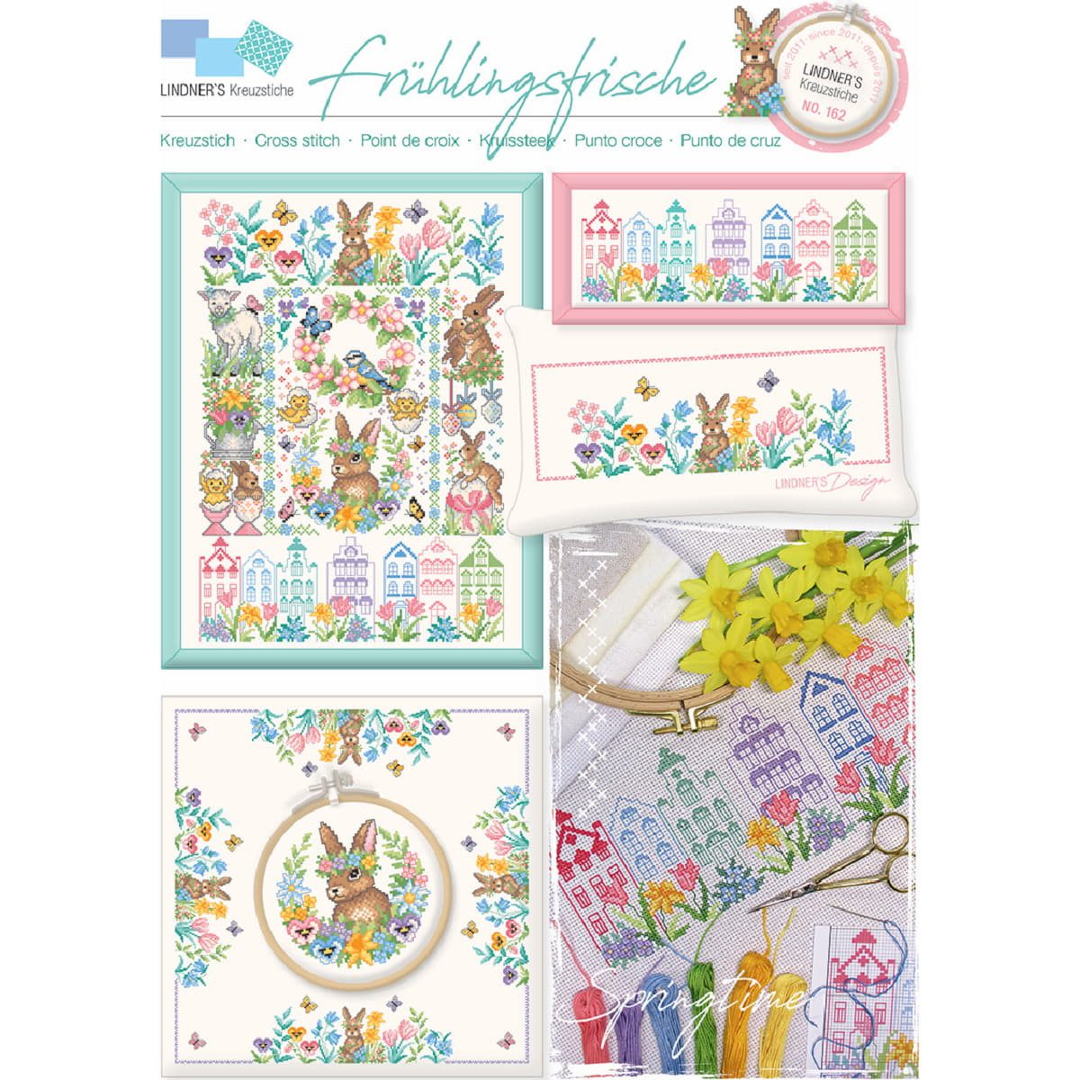 Lindner´s Kreuzstiche Kreativset Lindner´s Kreuzstich Zählmuster Vorlage "Frühlingsfrische", 162, (embroidery kit by Marussia)