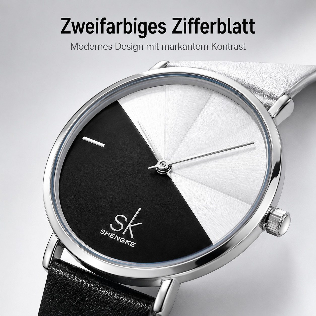 Toomoke Quarzuhr mit Echtlederarmband, elegante Analoguhr Damen Armbanduhr, (Businessuhr mit geometrischem Zifferblatt, klassisch elegant), 36 mm Gehäuse, 7,8 m – Bild 3 von 5