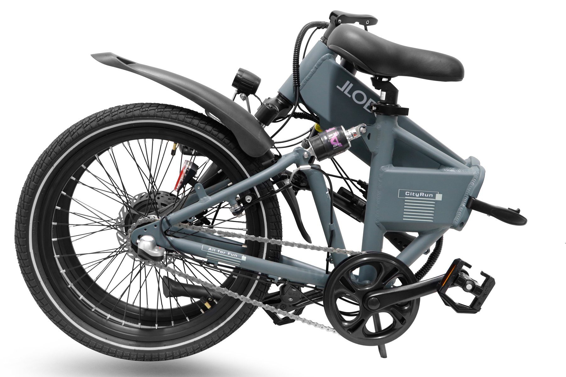 LLobe E-Bike Falt-E-Bike 20" CityRun Gang, 10,4 Heckmotor, 3 Akku 374,40 Wh Ah