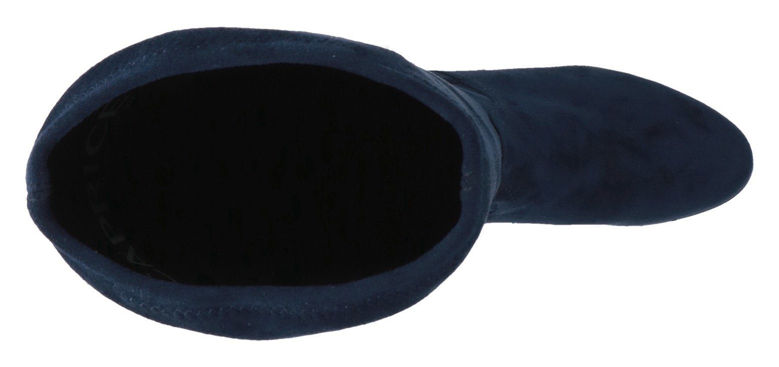 schmale Form dunkelblau Caprice Stretch-XS-Schaft, Stiefel mit