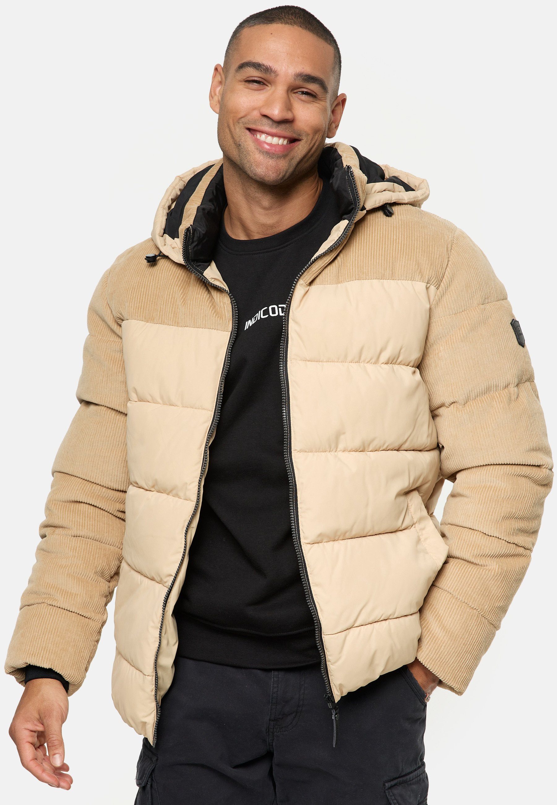 Indicode Steppjacke Herren INLockly Herrenjacke Daunen-Optik günstig online kaufen
