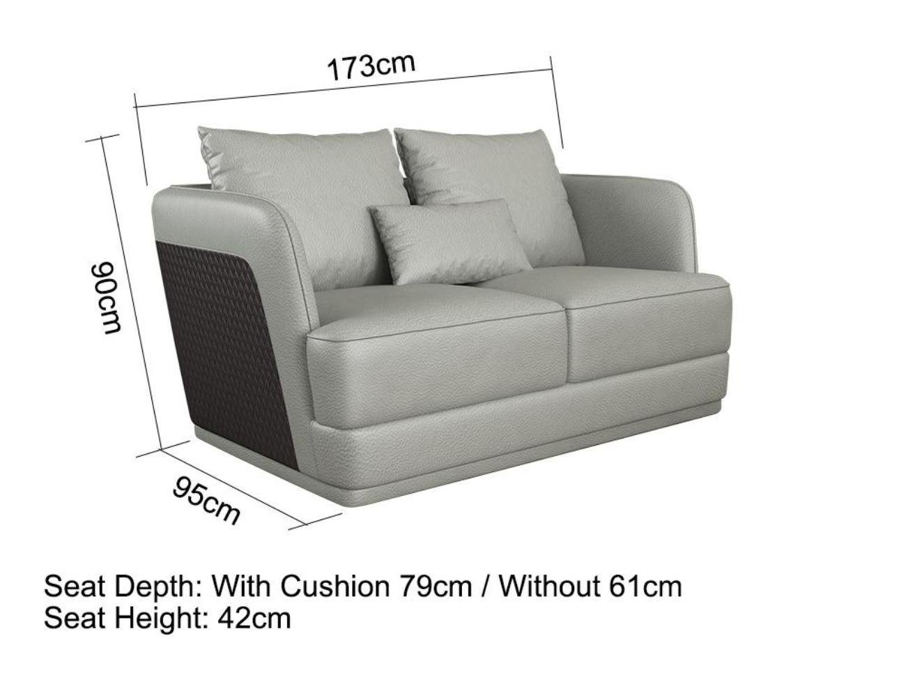 JVmoebel Wohnzimmer-Set, Design Ledersofa Sitzer 3 2 1 Garnitur Silber/Braun Modern Wohnlandschaft Couch