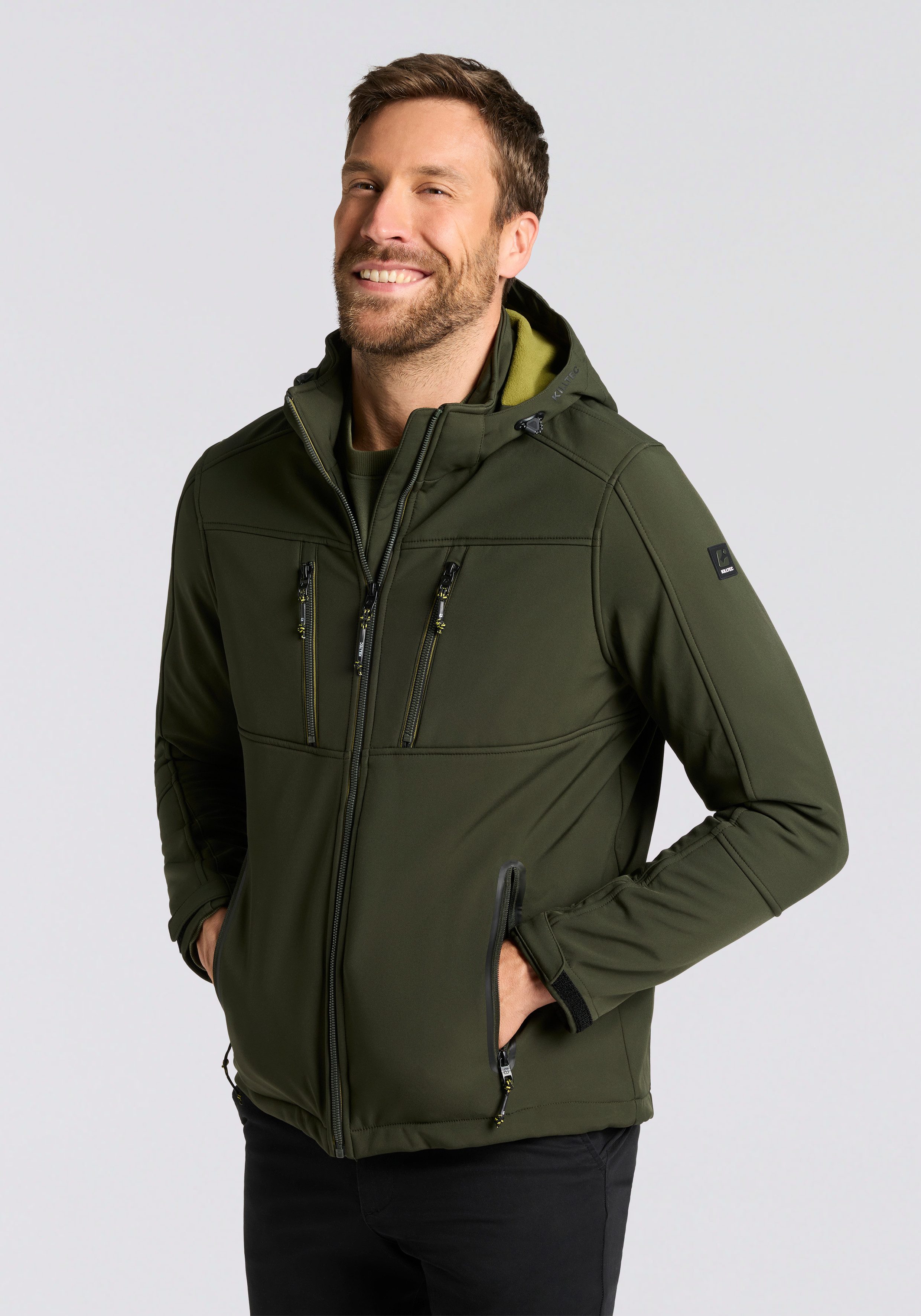 Killtec Softshelljacke KOW 79 MN SFTSHLL JCKT wasserabweisend mit 10.000 mm Wassersäule, atmungsaktiv