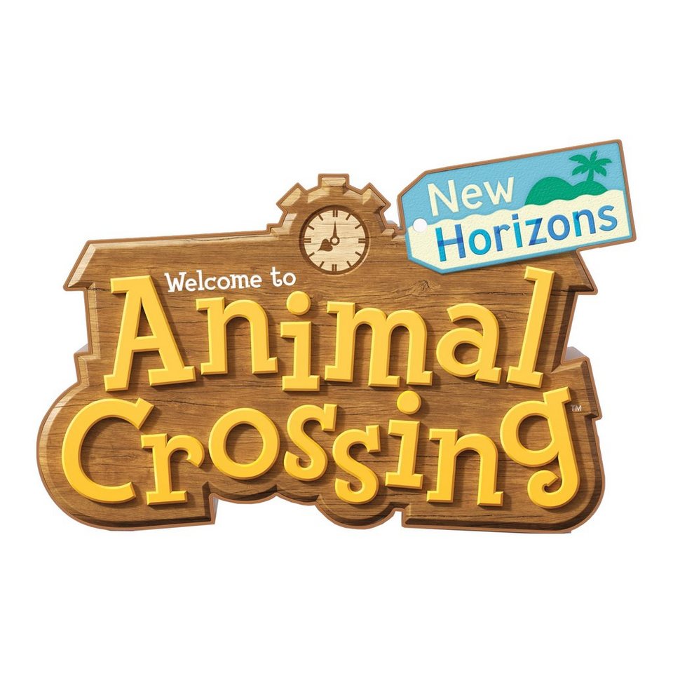 Paladone LED Dekolicht Animal Crossing Logo Leuchte, 2 Lichtmodi: Licht an  und Lichtimpuls