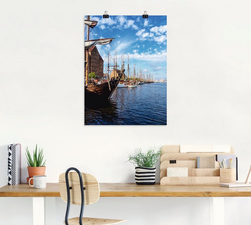 Artland Wandbild Segelschiffe auf Warnow Rostock, Bilder von Booten &  Schiffen (1 St), als Alubild, Leinwandbild, Wandaufkleber oder Poster in  versch. Größen