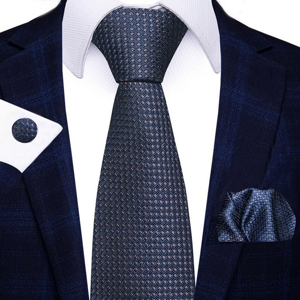 CTGtree Krawatte Herren Elegant Krawatte & Einstecktuch Set für  Business-Anzug
