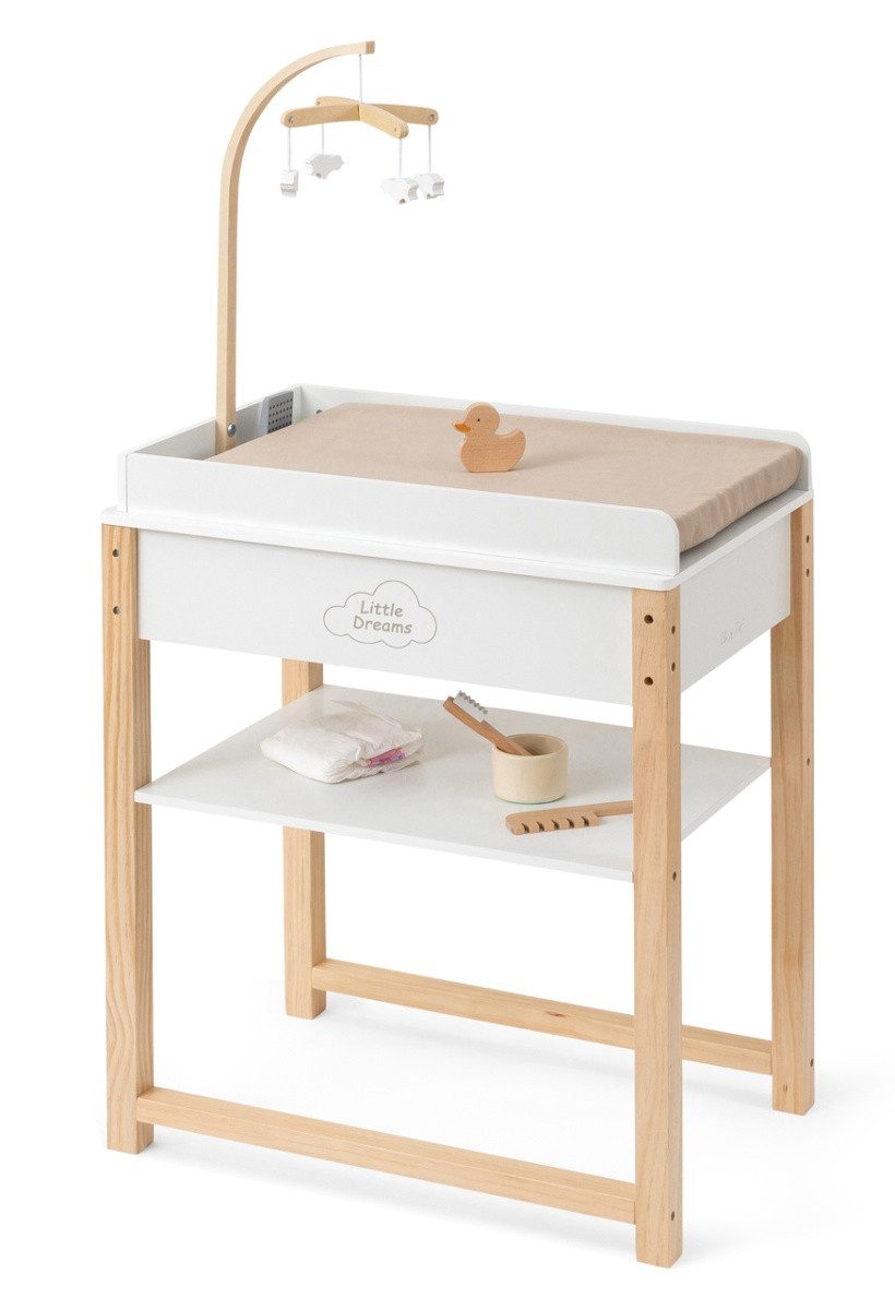 ELLA & PIET® Puppenwickeltisch SPLASHY mit Badewanne und Mobile aus Holz (W günstig online kaufen