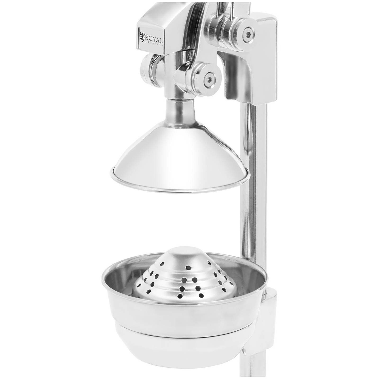 Royal Catering Zitruspresse Saftpresse Edelstahl 1-Hand-Bedienung Orangenpresse Saugfüße – Bild 2 von 3