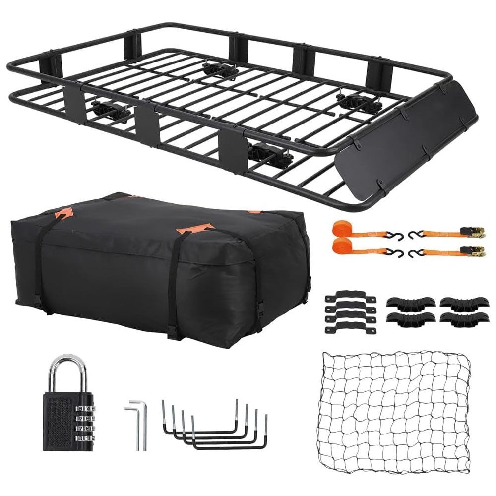 GarveeMore Dachträger Stahldach Auto Rack Korb verstellbar Universal für LKW SUV