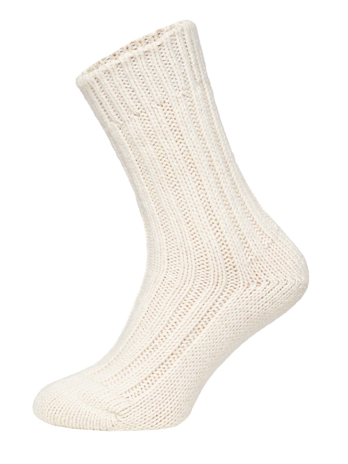 HomeOfSocks Socken Wollsocken Alpaka Natur cremeweiss/grau- 2 Paar